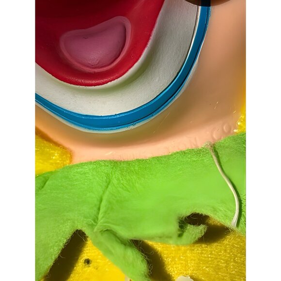 Vtg Rushton Rubber Face Clown Doll 70s Neon Hair Soft Body Happy Clapping Elf - Picture 6 of 14